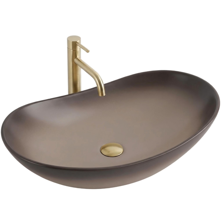 умывальник Rea Royal Ombre 62x36 матовый, бежевый, коричневый (REA-U0626)