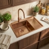 кухонна мийка Rea Fin 62x48 brush copper (ZLE-06018)