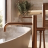 змішувач для ванни Rea Lungo Diamond підлоговий brushed copper (REA-B2247)