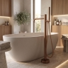 змішувач для ванни Rea Lungo Diamond підлоговий brushed copper (REA-B2247)