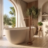 змішувач для ванни Rea Lungo Diamond підлоговий brushed copper (REA-B2247)