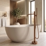 змішувач для ванни Rea Lungo Diamond підлоговий brushed copper (REA-B2247)
