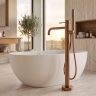 змішувач для ванни Rea Lungo Diamond підлоговий brushed copper (REA-B2247)