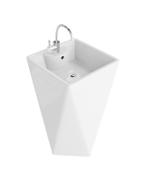умывальник Lavita Sharp 46x45,5x80,5 отдельностящий, белый (5908211476469)