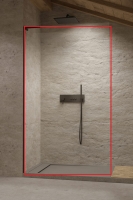 душова перегородка Radaway Modo SL II 100х200 права, скло прозоре, чорний (10319104-54-01R)