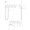 смеситель для ванны Omnires Y на 5 отверстий brushed brass (Y1237-1BSB)