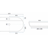 умывальник Rea Aura 61x41 aiax shiny (REA-U6623)