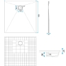 піддон Rea Magnum 90x90 квадратний, carrara black (REA-K7008)
