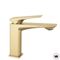 змішувач для умивальника Rea Prime низький, brushed gold (REA-B6775)