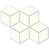 мозаика Paradyz Uniwersalna prasowana 20,4x23,8 bianco romb hexagon