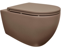 унітаз Isvea Infinity без обідка, підвісний, taupe з сидінням soft close (10NF02001+40KF0531I-S Taupe)