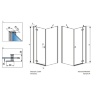 душевая кабина Radaway Almatea KDJ 90x90, правая, стекло графит (32102-01-05NR)
