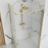 душевая кабина Rea Punto 80x80 стекло прозрачное, gold (REA-K6441)