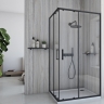 душова кабіна Rea City 80x100 black, скло прозоре (REA-K6449)