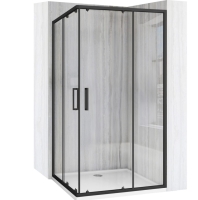 душова кабіна Rea City 80x100 black, скло прозоре (REA-K6449)