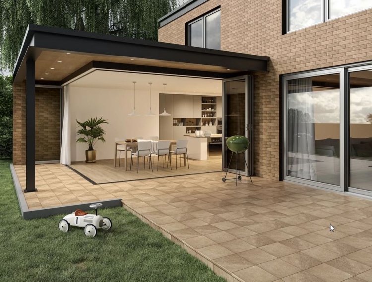 ступень Paradyz Mattone 30x30 sabbia brown, mat, structura