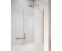 штора для ванны Radaway Garda PND II 100х150 левая, прозрачное стекло, brushed gold (10720100-99-01L)