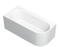 ванна акрилова Radaway Vanesa 160x75 пристінна, з ніжками та сифоном, Slim-перелив (WA1-71-160x075)