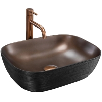 умывальник Rea Belinda 33x46,5 black/copper brush (REA-U6384)