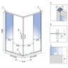 душова кабіна Rea City 90x90 black, скло прозоре (REA-K6446)