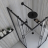 душова кабіна Rea City 90x90 black, скло прозоре (REA-K6446)