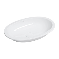 умивальник Omnires Shell M+ 54x34 gloss white (SHELL540UPBP)