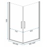 душова кабіна Rea Abra 80x100 black mat безпечне скло прозоре (REA-K5503)