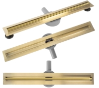 трап Rea Neo Slim Pro 1000 мм, + сифон, ножки, золотой (REA-G5804)