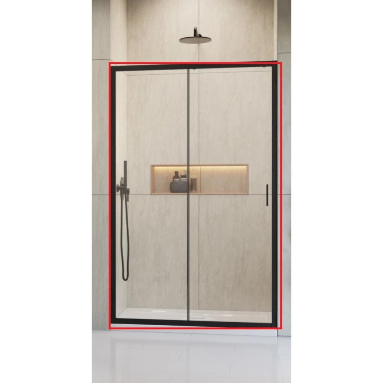 душевые двери Radaway Alienta DWJ 130х190 безопасное стекло, черный (10260130-54-01)