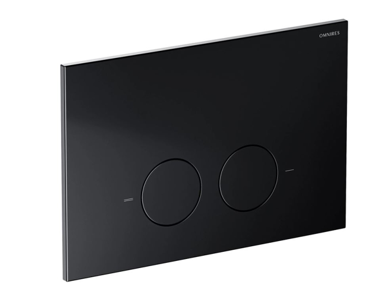 змивна клавіша Omnires MINIMAL black matt (MPS1BLM)