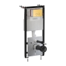 инсталляция Omnires Flush Set ECO, панель смыва STEEL-R45, brushed gold (STFWCECO1R45-RGLB)