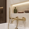 змішувач для ванни Rea Lungo Diamond brushed gold (REA-B2244)