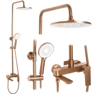 душовова система Rea Avalon з виливом, brushed copper (REA-P2418)