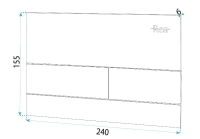 инсталляция Rea для унитаза + кнопка T glass white (REA-E0052)
