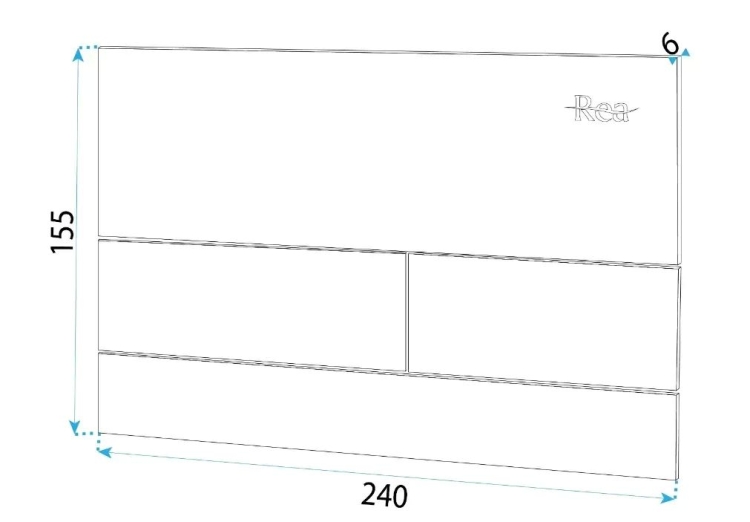 инсталляция Rea для унитаза + кнопка T glass white (REA-E0052)
