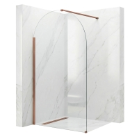 душевая стенка Rea Heaven 120x200 безопасное стекло, прозрачное brush copper (REA-K6689)