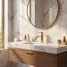 смеситель для умывальника Rea Venti Low gold (REA-B9788)