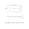 ванна акриловая Radaway Dia 180x80 с ножками + сифон, белая (WA1-05-180x080US)