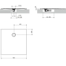 поддон Omnires Aquarock M+ 90х90 matt ash grey (AQUAROCK90-KAG)