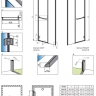 душевые двери Radaway Carena DWJ 120x195 прозрачное стекло, хром (134332-01-01NR)