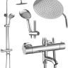 душевая система Rea Lungo Diamond chrome, с термостатом (REA-P5961)