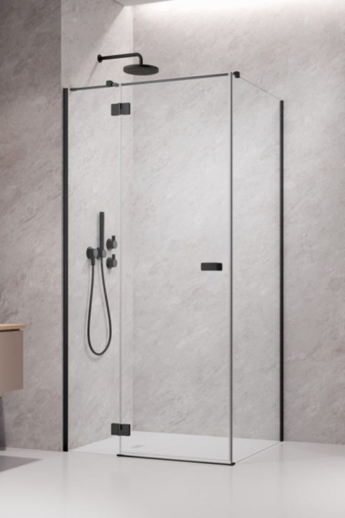 душевая кабина Radaway Garda KDJ 90х195 левая, прозрачное стекло, черный (10701090-54-01L)