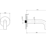 настінний вилив для ванни Omnires Y matt white (WDY-SWM)