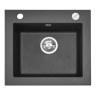 кухонная мойка Rea West 48,5x44 black metalic (ZLE-00121) + сифон