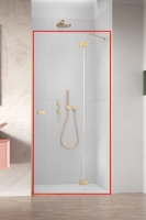 душові двері Radaway Garda DWJ 90х195 праві, прозоре скло, brushed gold (10710090-99-01R)