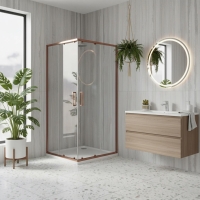 душевая кабина Rea City 80x80x190 transparent, brush copper (REA-K6982)