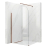 душова стінка Rea Heaven 100x200 безпечне скло, прозоре brush copper (REA-K6687)