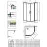 боковая стенка Radaway Premium Pro Black PDD 90Lx90Rх200 стекло прозрачное (1013200-54-01)