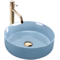 умывальник Rea Sami 36x36 blue shiny (REA-U6619)