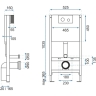 інсталяційна система Rea для унітазу + кнопка F black (KPL-90007)